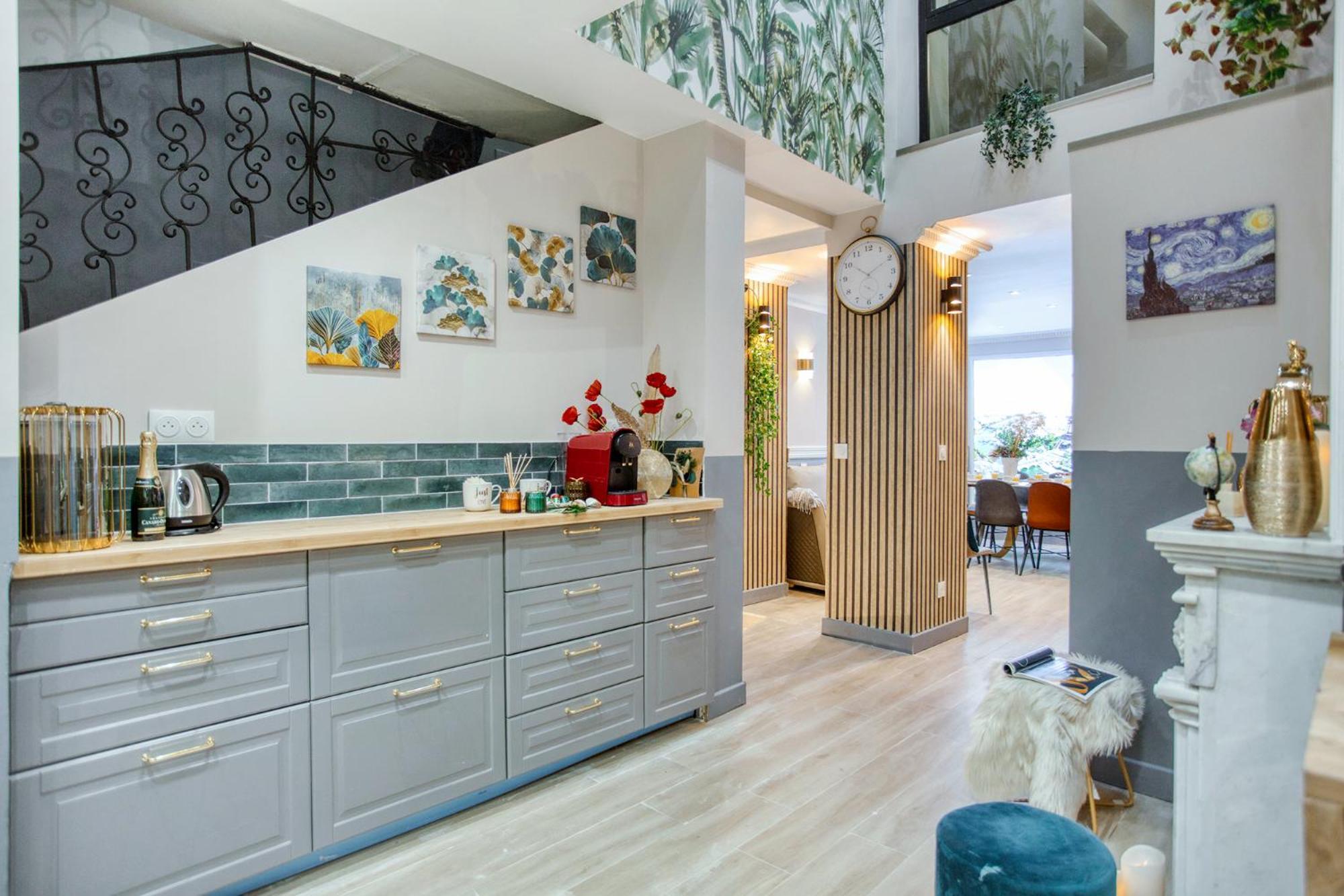 Elegant Triplex In Paris - Ideal For 10 - Aircon Exterior foto